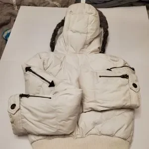ジャケット・アウター Abercrombie & Fitch 30s-40s SKI Anorak Abercrombie Fitch Ski Jacket White Hooded Windbreaker Unisex